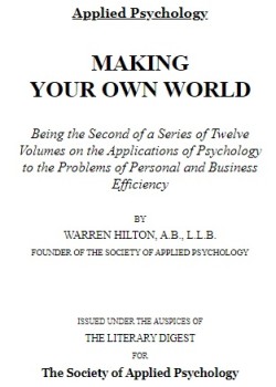 Applied Psychology -  Making Your Own World