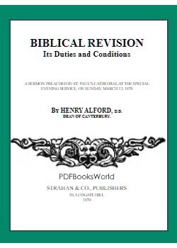 Biblical Revision, its duties and conditions